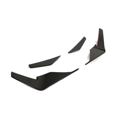 AUDI R8 PERFORMANCE DRY CARBON FIBER FRONT BUMPER CANARDS - VELAROX