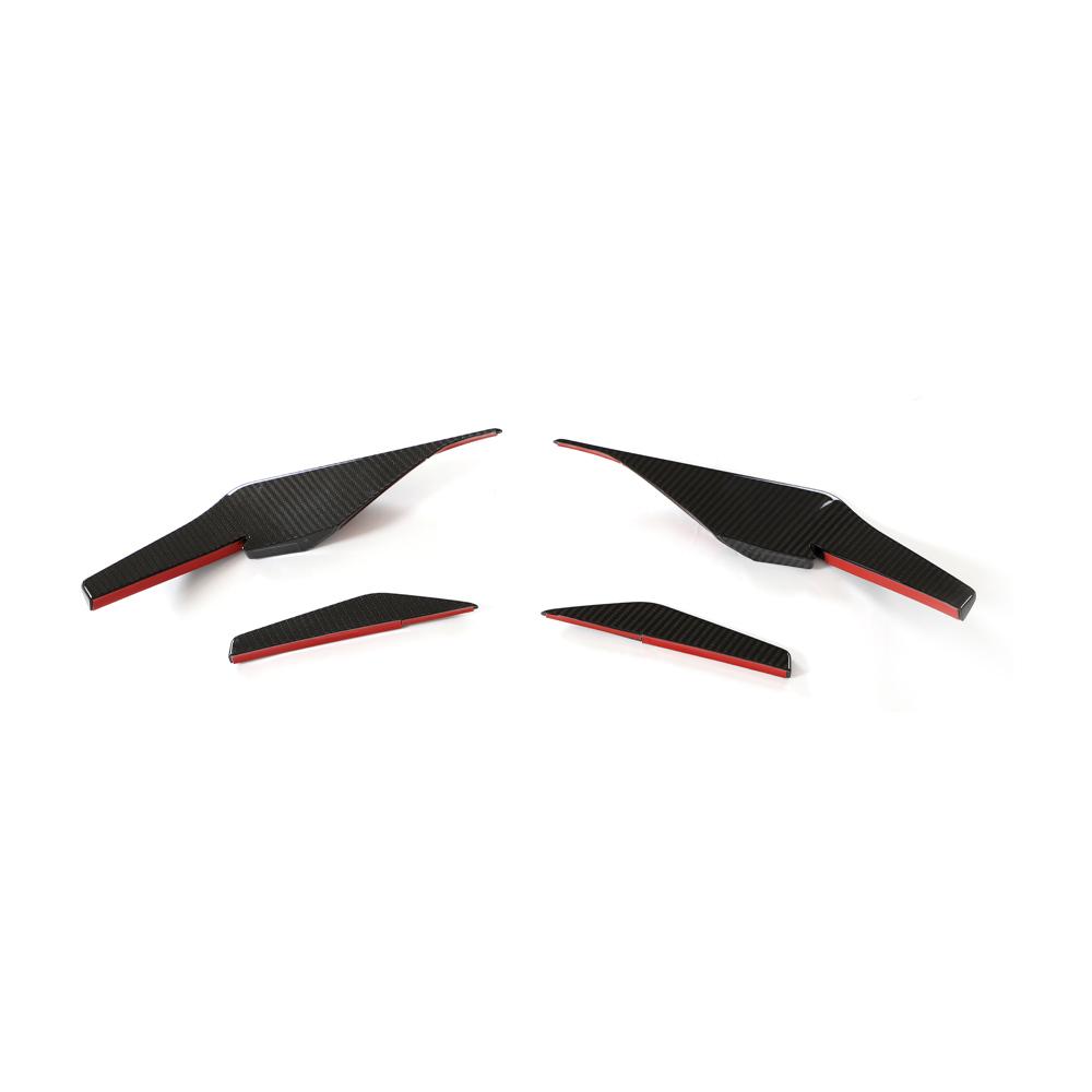 AUDI R8 PERFORMANCE DRY CARBON FIBER FRONT BUMPER CANARDS - VELAROX