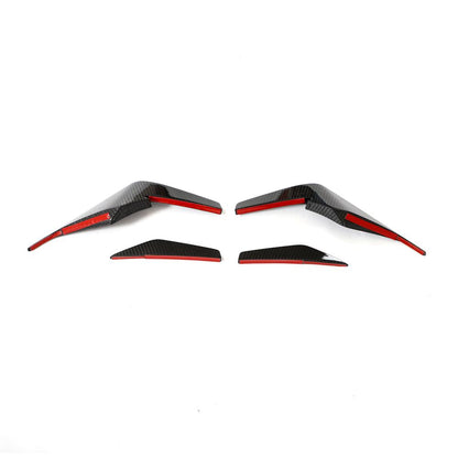 AUDI R8 PERFORMANCE DRY CARBON FIBER FRONT BUMPER CANARDS - VELAROX