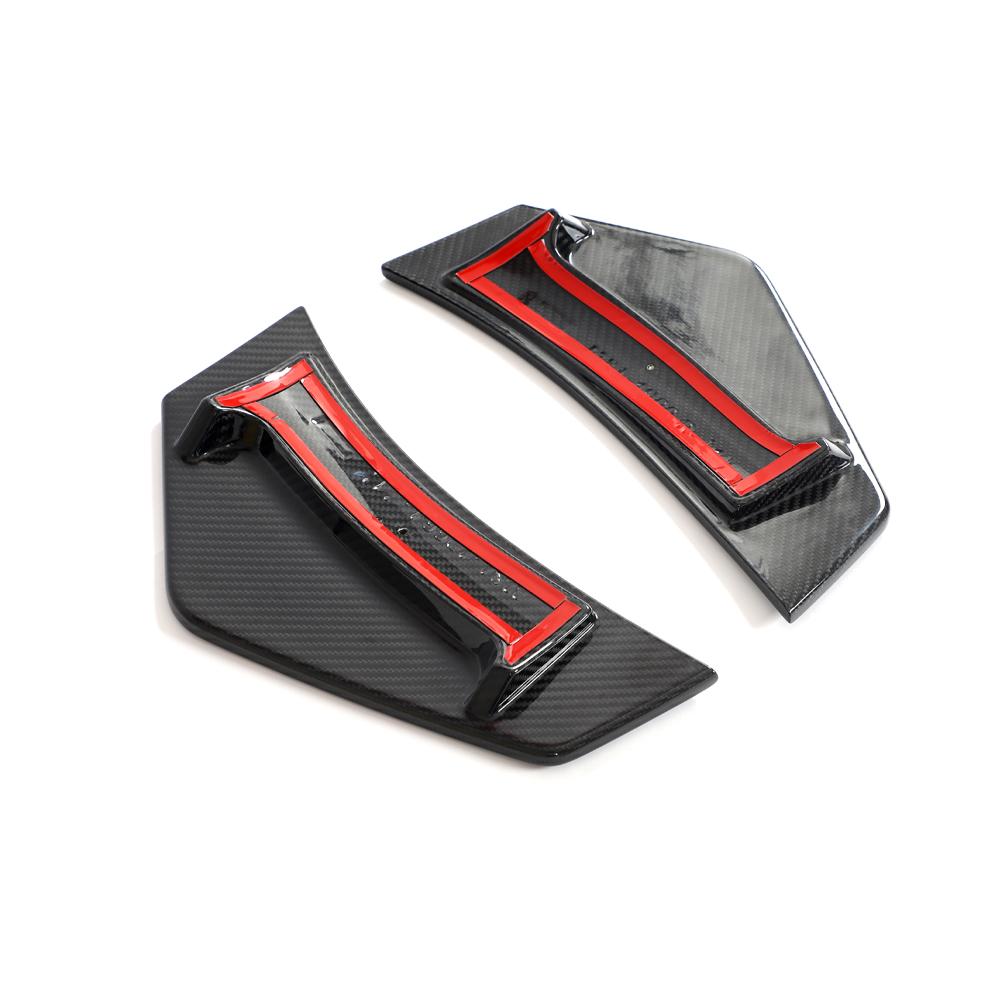 AUDI R8 PERFORMANCE DRY CARBON FIBER REAR BUMPER CANARDS - VELAROX