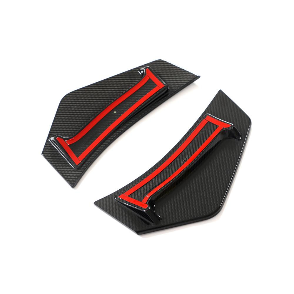 AUDI R8 PERFORMANCE DRY CARBON FIBER REAR BUMPER CANARDS - VELAROX