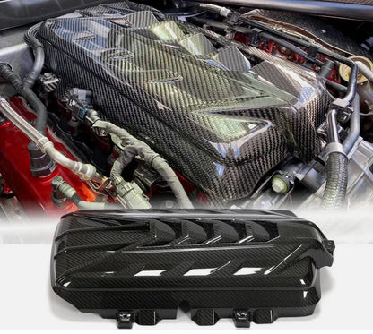 CHEVROLET CORVETTE C8 STINGRAY DRY CARBON FIBER ENGINE COVER - VELAROX