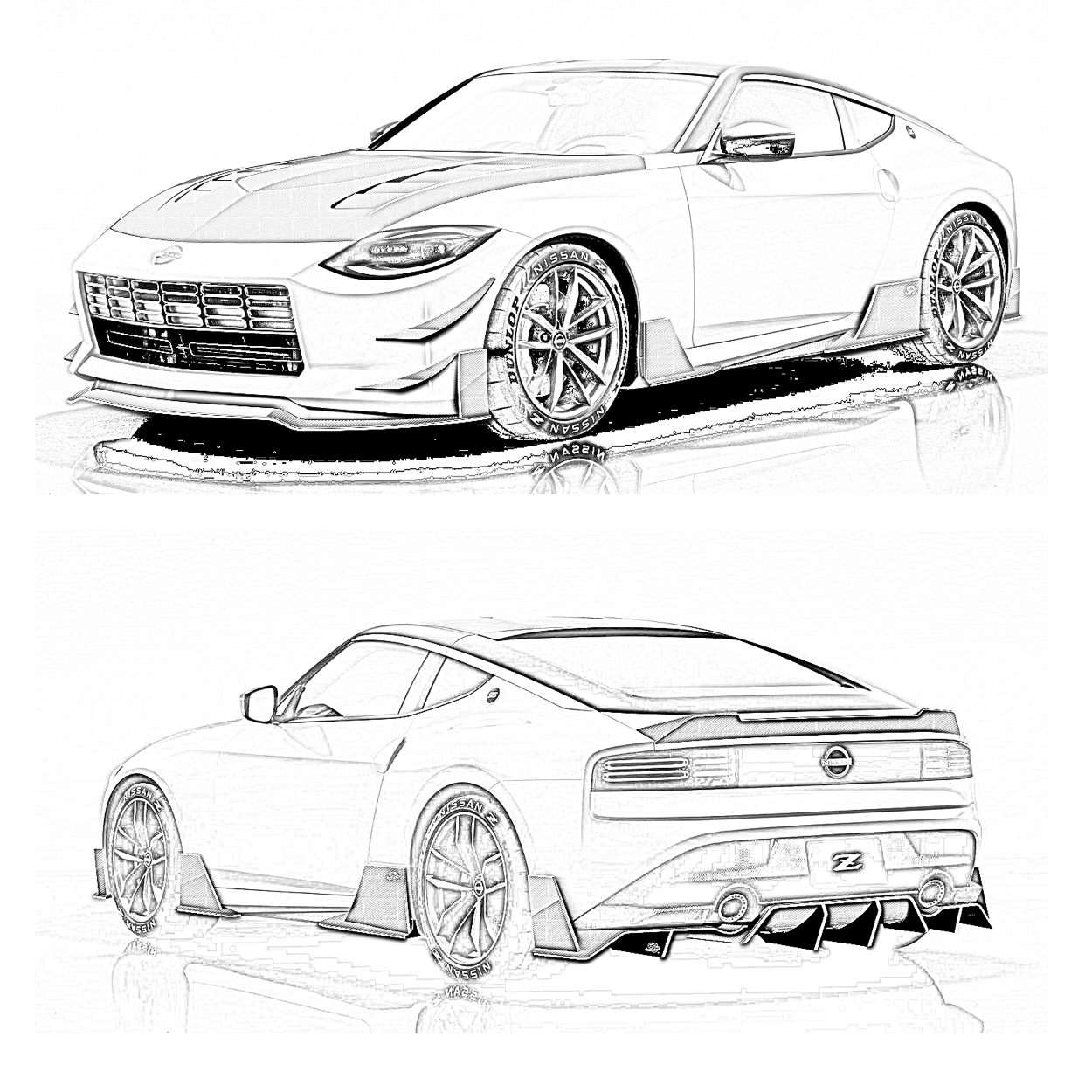 Nissan 400Z (RZ34) with a Dry Carbon Fiber Aerodynamic Body Kit