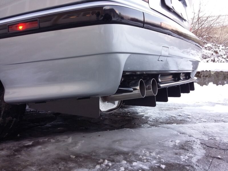 Installed BMW (E36) aluminum rear diffuser