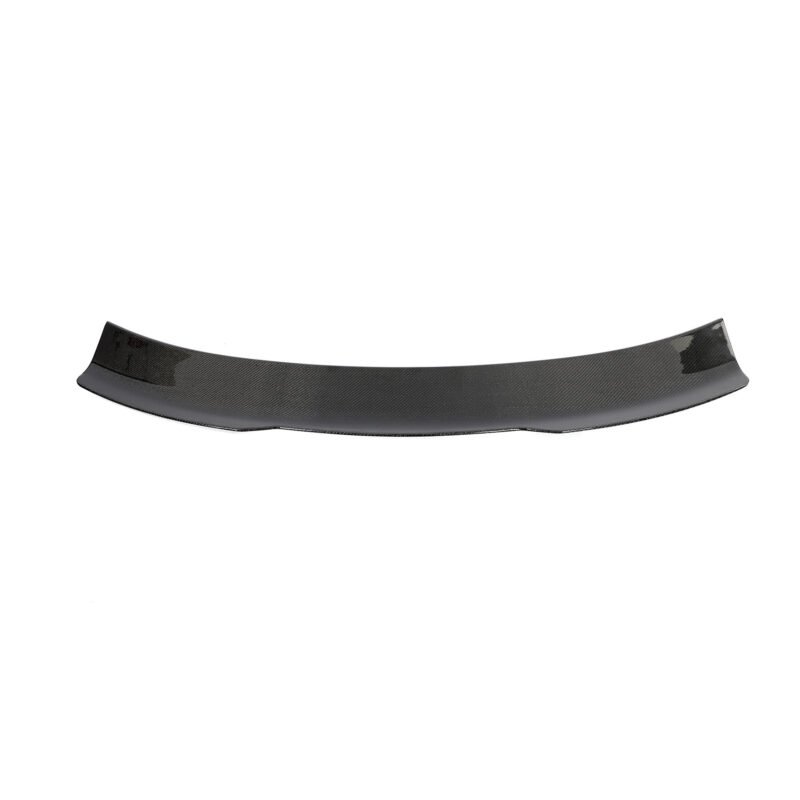 Side angle of carbon spoiler on Ford Mustang Dark Horse S650 highlighting lightweight construction and sporty design